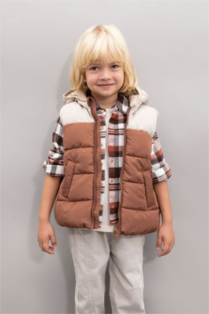 Baby Boy Waterproof Fleece Lined Puffer Vest