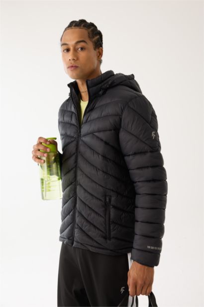 Water Repellent Zipper Puffer Jacket