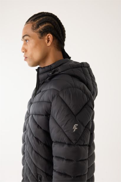 Water Repellent Zipper Puffer Jacket