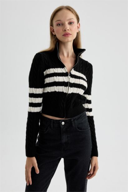 слим пішімі поло жаға Кардиган