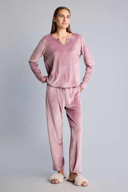 Regular Fit Velur Pijama Takımı