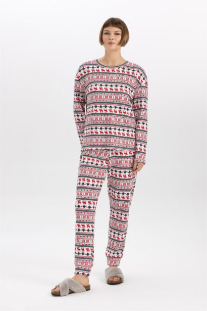 Fall in Love Christmas Themed Crew Neck Pajama Top