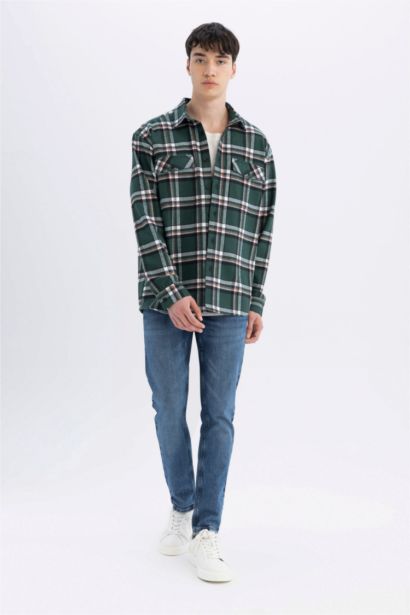 Relax Fit Woodcutter Plaid Long Sleeve Shirt