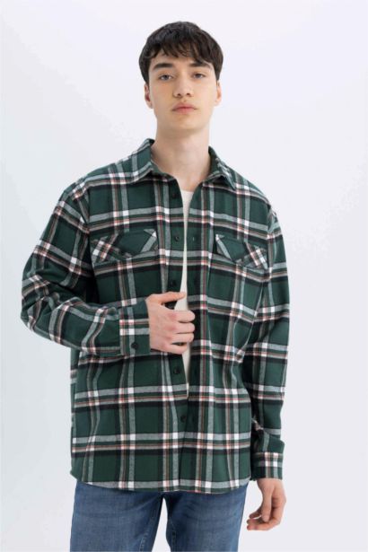 Relax Fit Woodcutter Plaid Long Sleeve Shirt