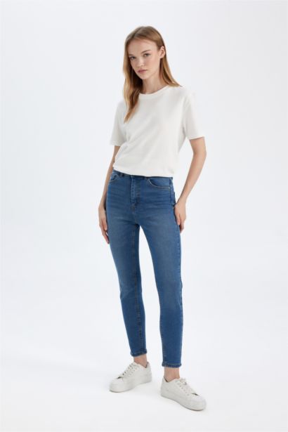 Джинсы Skinny Fit узкого кроя с высокой талией