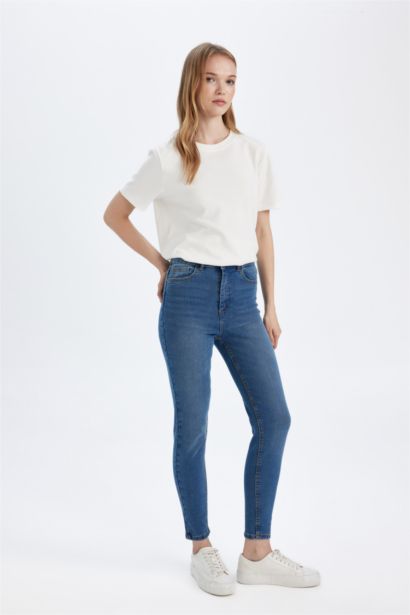 Джинсы Skinny Fit узкого кроя с высокой талией