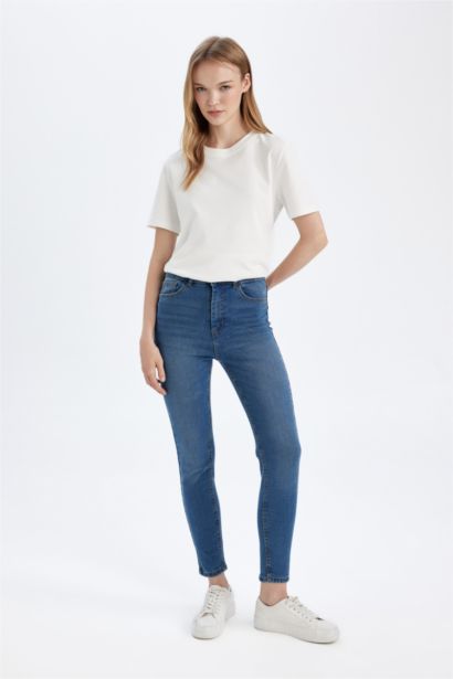 Джинсы Skinny Fit узкого кроя с высокой талией