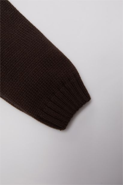 Baby Boy Crew Neck Color Block Knitted Pullover