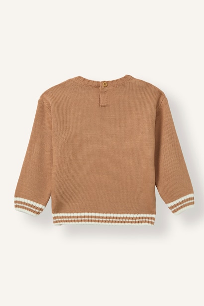 Pull à col rond imprimé Coupe régulière pour bébé garçon