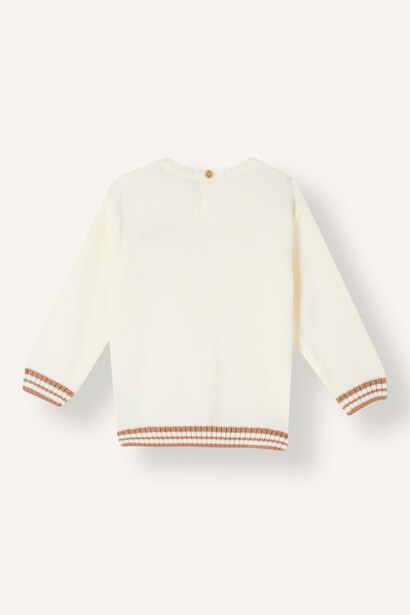 Pull à col rond imprimé slogan Coupe régulière pour bébé garçon