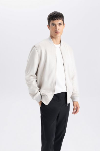 جاكيت بومبر خفيف شمواه سليم فيت وياخة كوليج