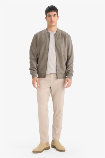 جاكيت بومبر شمواه سليم فيت مبطن وياخة كوليج