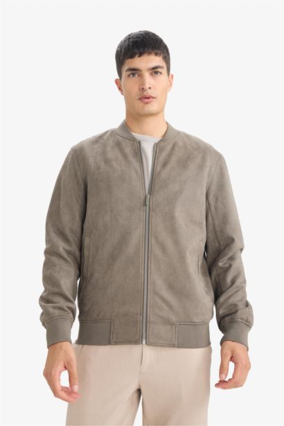 جاكيت بومبر شمواه سليم فيت مبطن وياخة كوليج