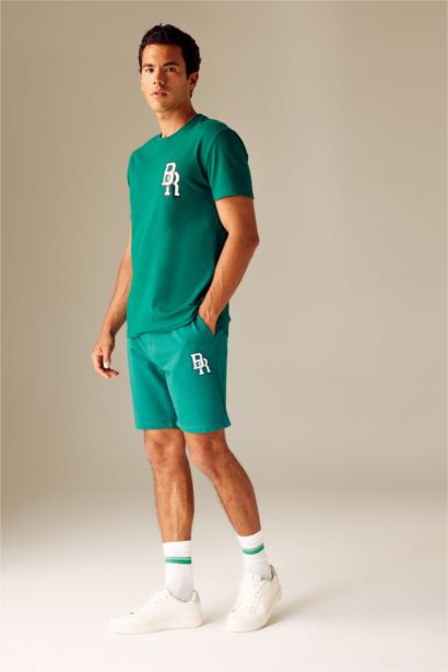 Slim Fit Thin Sweatshirt Fabric Super Skinny Hem Shorts