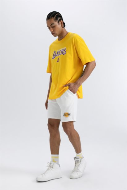 DeFactoFit NBA Los Angeles Lakers Oversize Fit Shorts