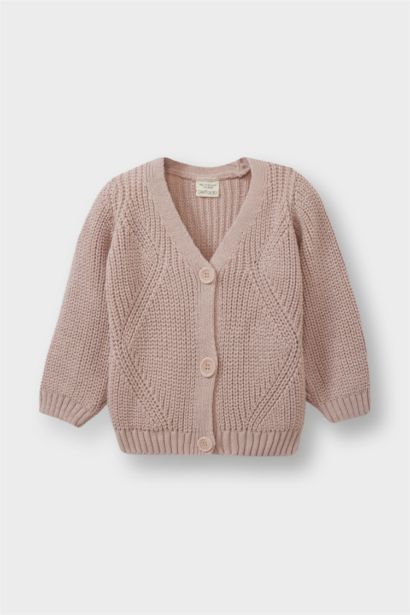 Baby Girl V-Neck Button Down Cardigan