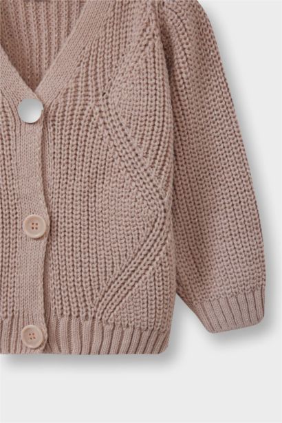 Baby Girl V-Neck Button Down Cardigan