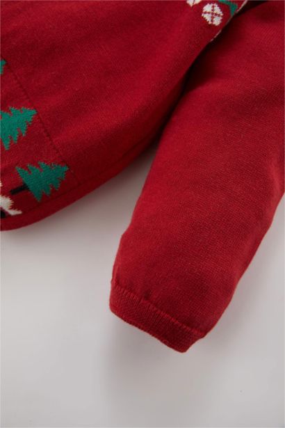 Baby Girl New Year Themed Pullover Pants Cotton Knitted 2 Piece Set