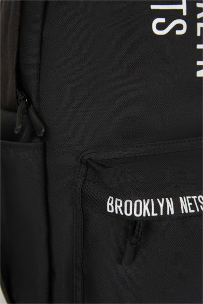 Unisex NBA Brooklyn Nets Su İtici Kumaş Okul Çantası