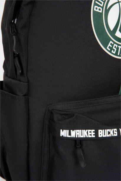 Unisex NBA Milwaukee Bucks Su İtici Kumaş Okul Çantası