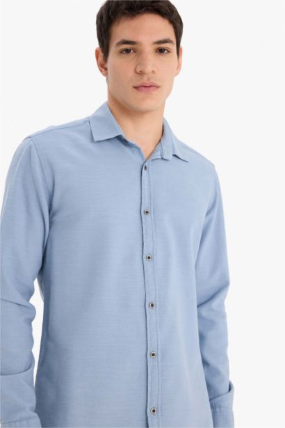 Slim Fit Cotton Long Sleeve Shirt
