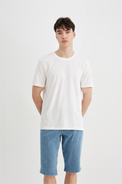 Regular Fit Denim Bermuda Shorts