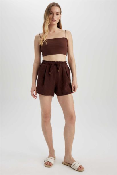 شورت وايد ليج بخصر عالي