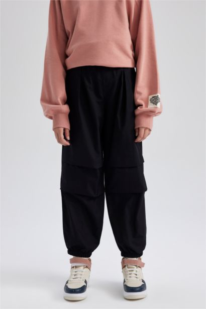 بنطلون باراشوت قطن بناتي