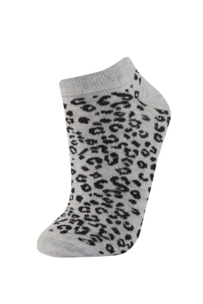 Woman Animal Print 3 piece Short Socks
