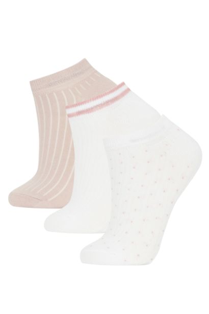 Lot de 3 paires de Chaussettes courtes en coton pour femme