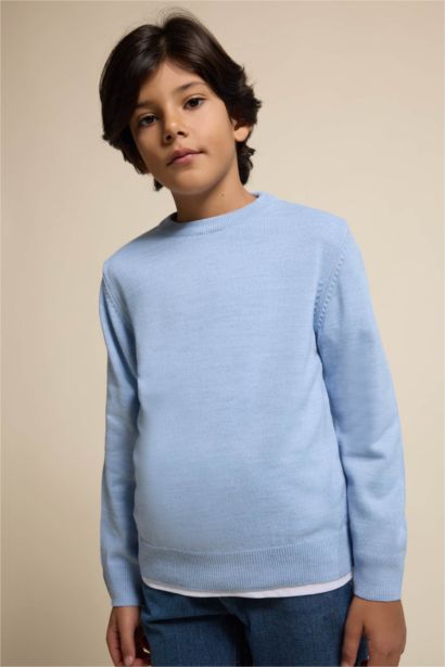 Boy Regular Fit Crew Neck Pullover