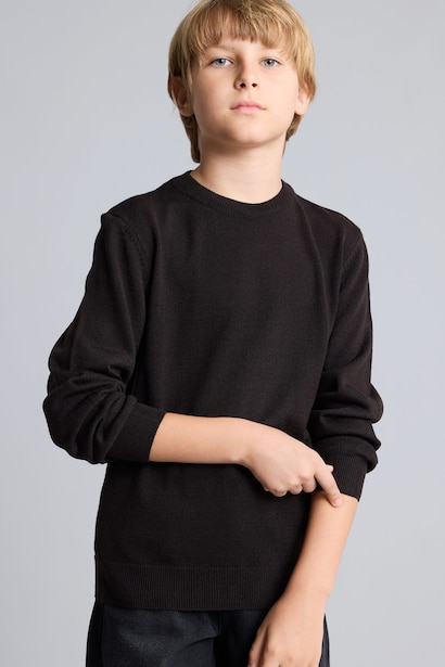 Boy Regular Fit Crew Neck Pullover
