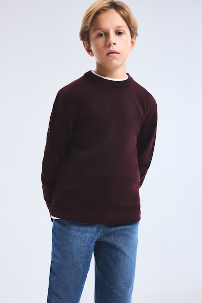 Boy Regular Fit Crew Neck Pullover