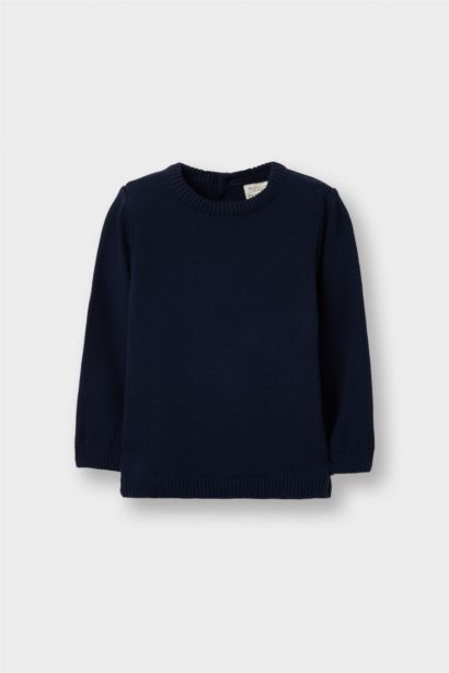 Baby Boy Regular Fit Crew Neck Knit Pullover