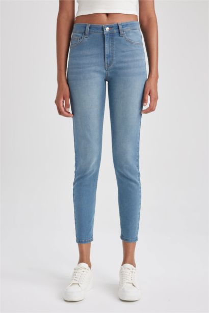 High Waist Skinny Fit Trousers