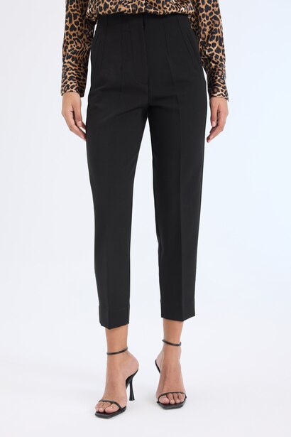 High Waist Slim Fit Trousers