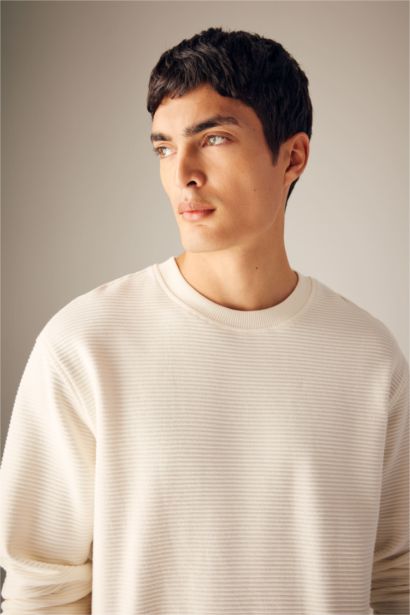 ыңғайлы пішім дөңгелек жаға Свитер