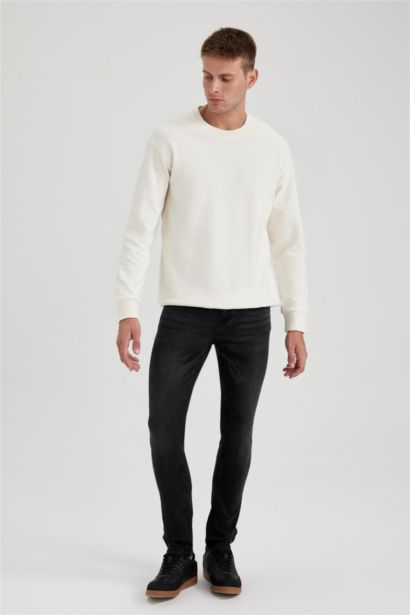 ыңғайлы пішім дөңгелек жаға Свитер