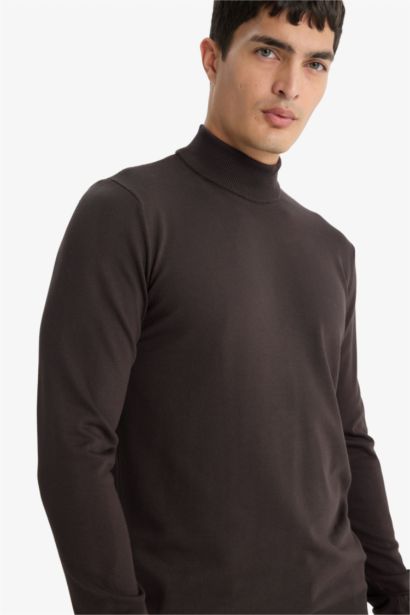Pull en maille premium à col roulé Coupe régulière