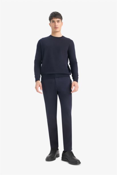 қалыпты пішім дөңгелек жаға трикотаж Пулловер