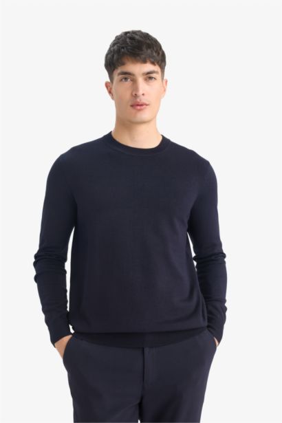 қалыпты пішім дөңгелек жаға трикотаж Пулловер