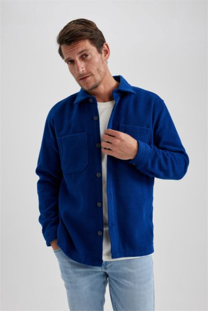 Жакет свободного кроя с воротником-поло