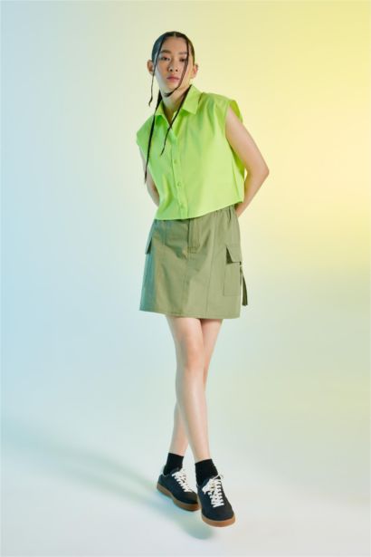 Chemise sans manches en popeline Coupe décontractée