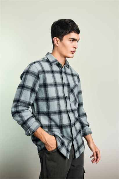 Regular Fit Checkered Long Sleeve Shirt