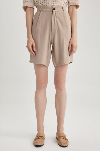 شورت بجيب وخصر عالي