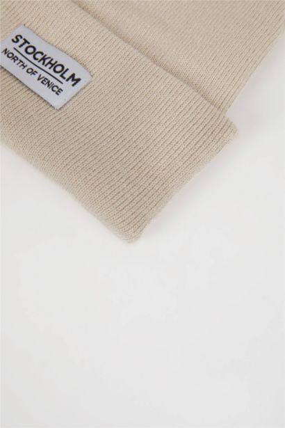 Woman City Themed Woven Labeled Beanie