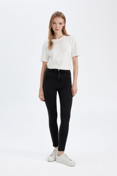 Джинсы Skinny Fit узкого кроя с высокой талией