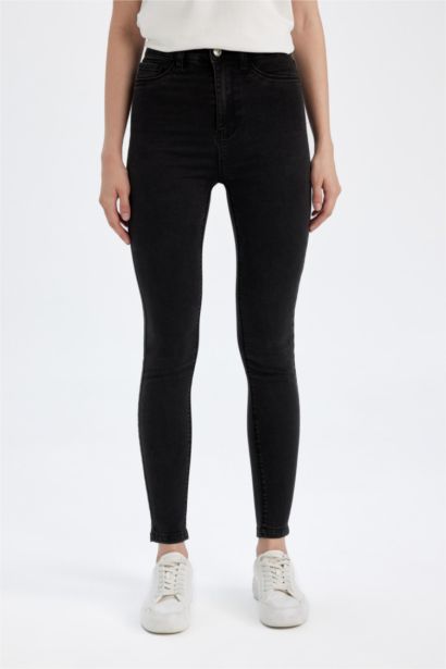 Джинсы Skinny Fit узкого кроя с высокой талией