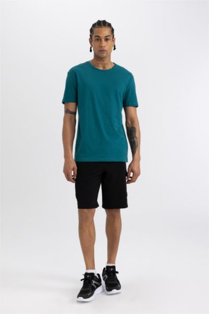 DeFactoFit Standard Fit Crest Printed T-Shirt