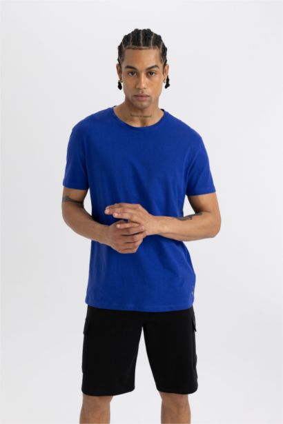 DeFactoFit Standard Fit Crest Printed T-Shirt